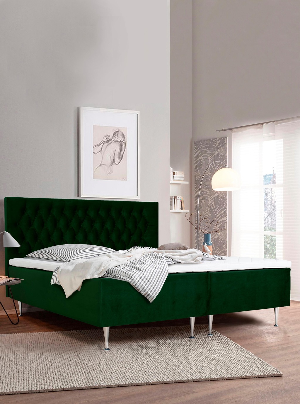Bild von Places of Style Boxspringbett "Exclusive", inkl. Topper, 3 Breiten, 3 Härtegrad-Ausführungen