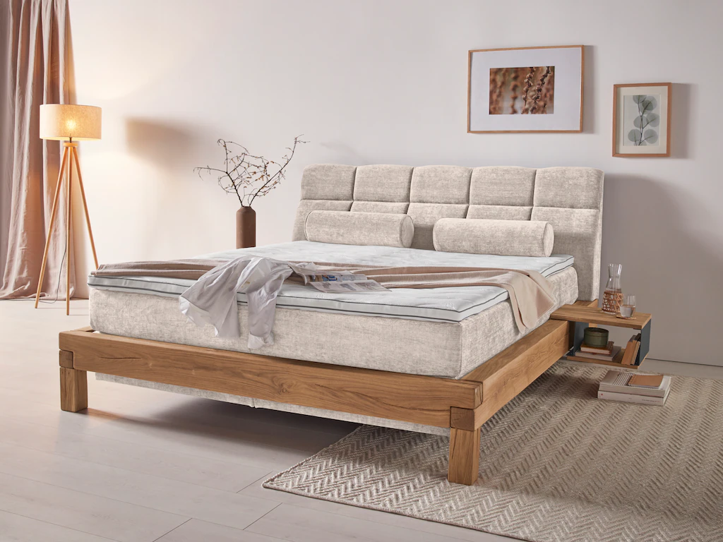 Bild von Home affaire Boxspringbett "Villads", Liegefläche: 180/200 cm, Inside-Boxspring-Unterbau, recycelte Stoffe