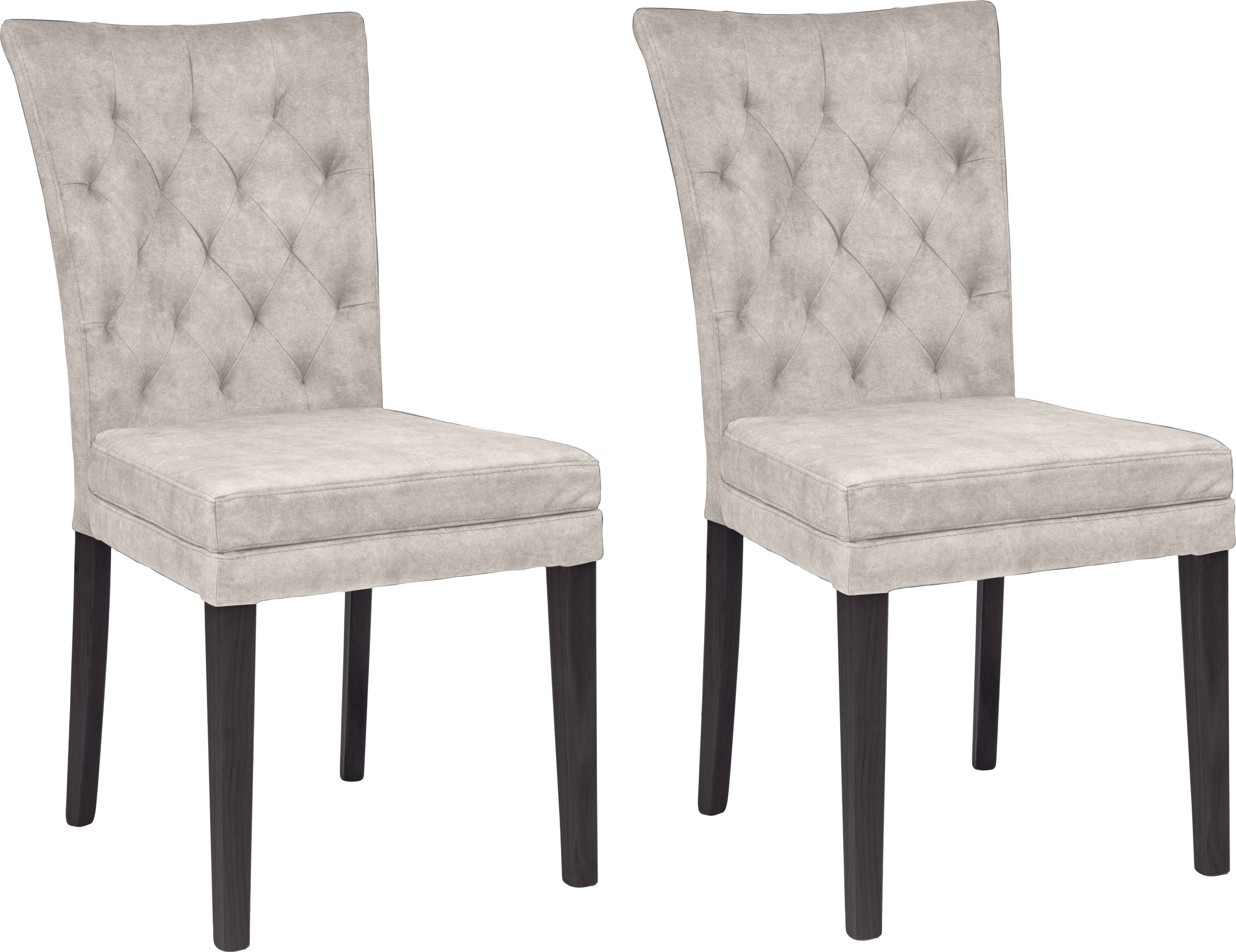 Bild von Home affaire 4-Fußstuhl "Colorado", (Set), 2 St., Samtvelours, Beine aus Buche, wengefarben lackiert, Im 2er, 4er oder 6er-Set
