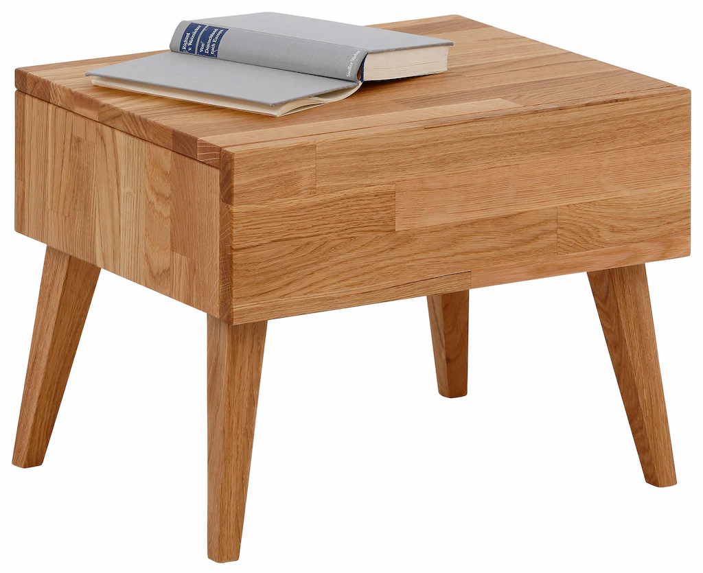 Bild von Home affaire Nachttisch "Natali", mit einer Schublade, aus massiver Eiche, Breite 45 cm