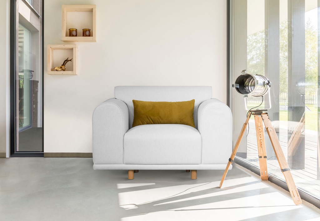 Bild von andas Loveseat "Maroon Sessel", in skandinavischem Design, mit losem Kissen