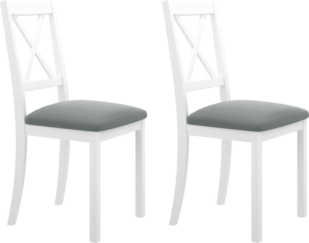Bild von Home affaire 4-Fußstuhl "Olivia", (Set), 2 St., Strukturstoff, Gestell Buche Massivholz lackiert