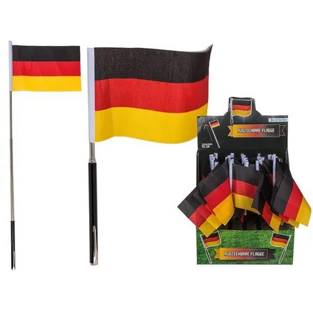 Bild von Out of the Blue Fahne Out of the blue Ausziehbare Deutschlandfahne Flagge ca. 51 cm Bunde