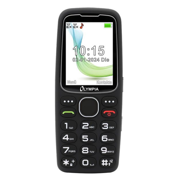 Bild von OLYMPIA OFFICE Star Seniorenhandy (Großtasten, Mobiltelefon, Bluetooth, Dual-SIM, schwarz)
