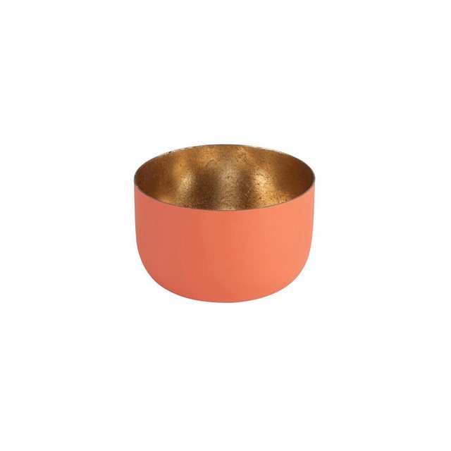 Bild von Madras Windlicht matt nudegold light coral S - H:5cm/Ø 8cm