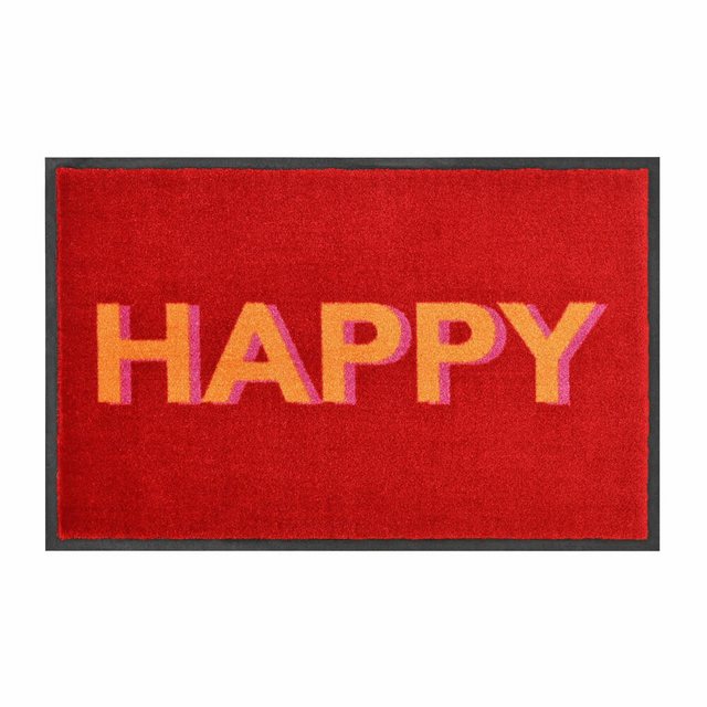 Bild von Giftcompany Fußmatte Washables Happy 75 x 50 cm, rechteckig, waschbar