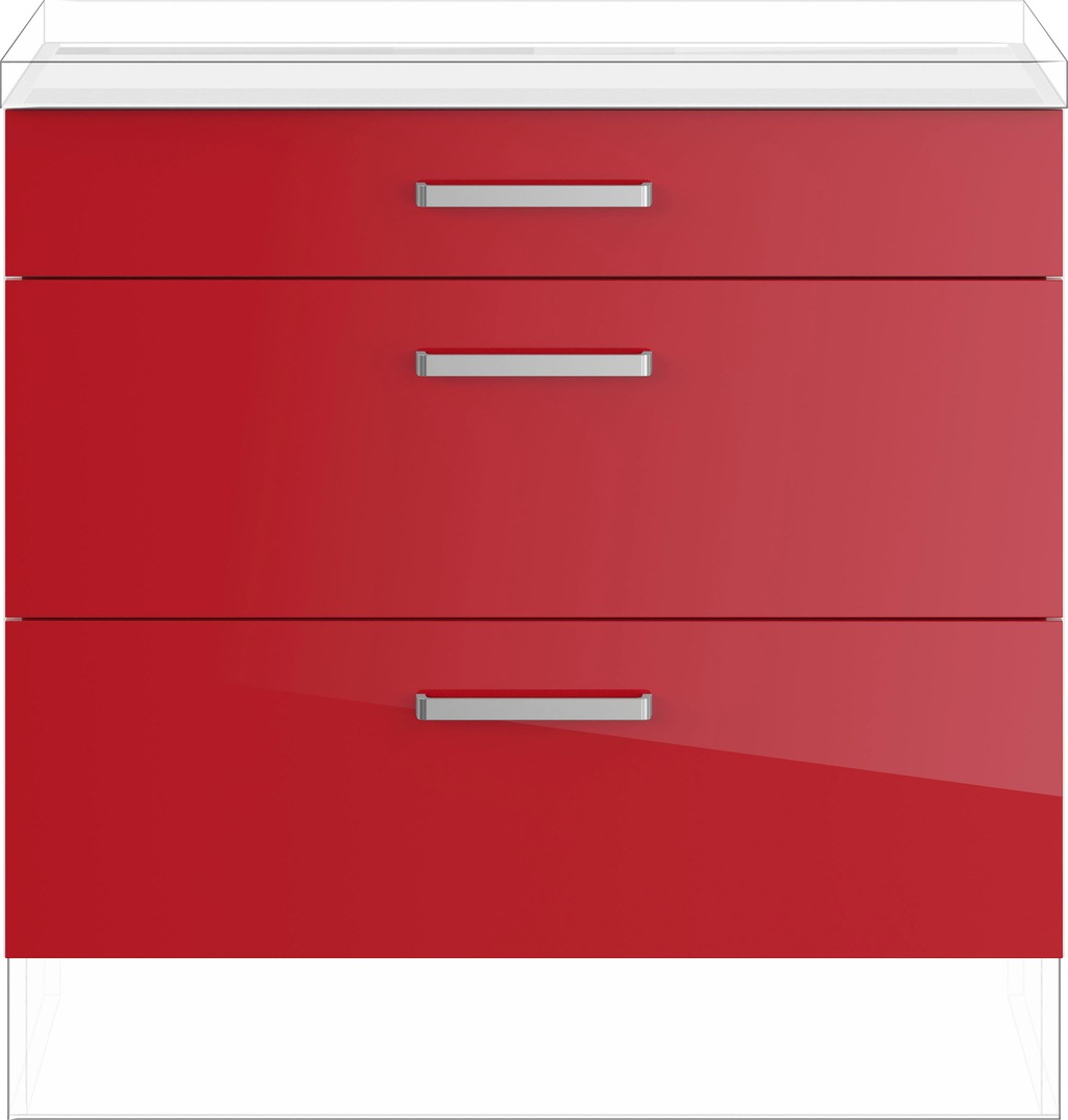 Bild von IMPULS KÜCHEN Auszugsunterschrank ""Turin", Breite/Höhe: 90/72,3 cm, mit Soft-Close", vormontiert, mit Schubkasten, mit Auszügen