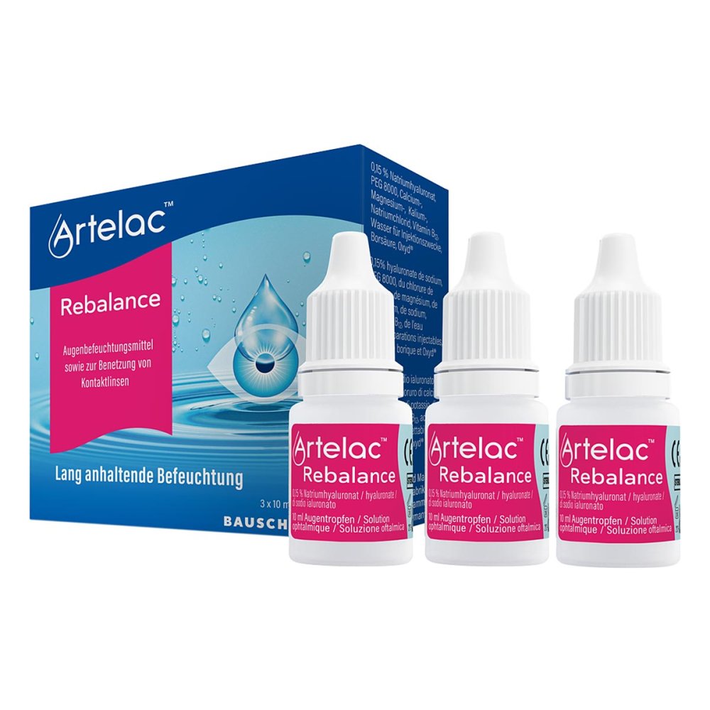 Bild von Artelac Rebalance Augentropfen 3 x 10 ml - Bei trockenen Augen