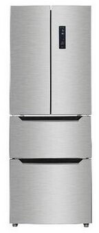 Bild von WOLKENSTEIN FD351.4A++NF IX Stand French Door Kühl-Gefrierkombination | NoFrost | Touch Control | 4**** Gefrierfach | Inox Design | Kühlteil 191L | Gefrierteil 129L