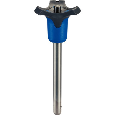 Bild von HALDER - Kugelsperrbolzen, selbstsichernd, mit Kombigriff | d1=16 mm / l1=60 mm / blau | 22370.0512