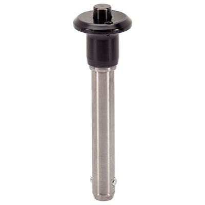 Bild von HALDER - Kugelsperrbolzen, selbstsichernd, mit Pilzgriff | d1=10 mm / l1=45 mm / Rostfreier Stahl 1.4542, ausscheidungsgehärtet | 22350.0249