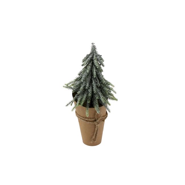 Bild von Kunstbaum ZUCKERHUTFICHTE gefrostet 27 cm hoch von Werner Voss Grün / Braun