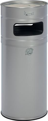 Bild von Kombi-Ascher Ø435xH990mm, silber rd.Stahlbl.