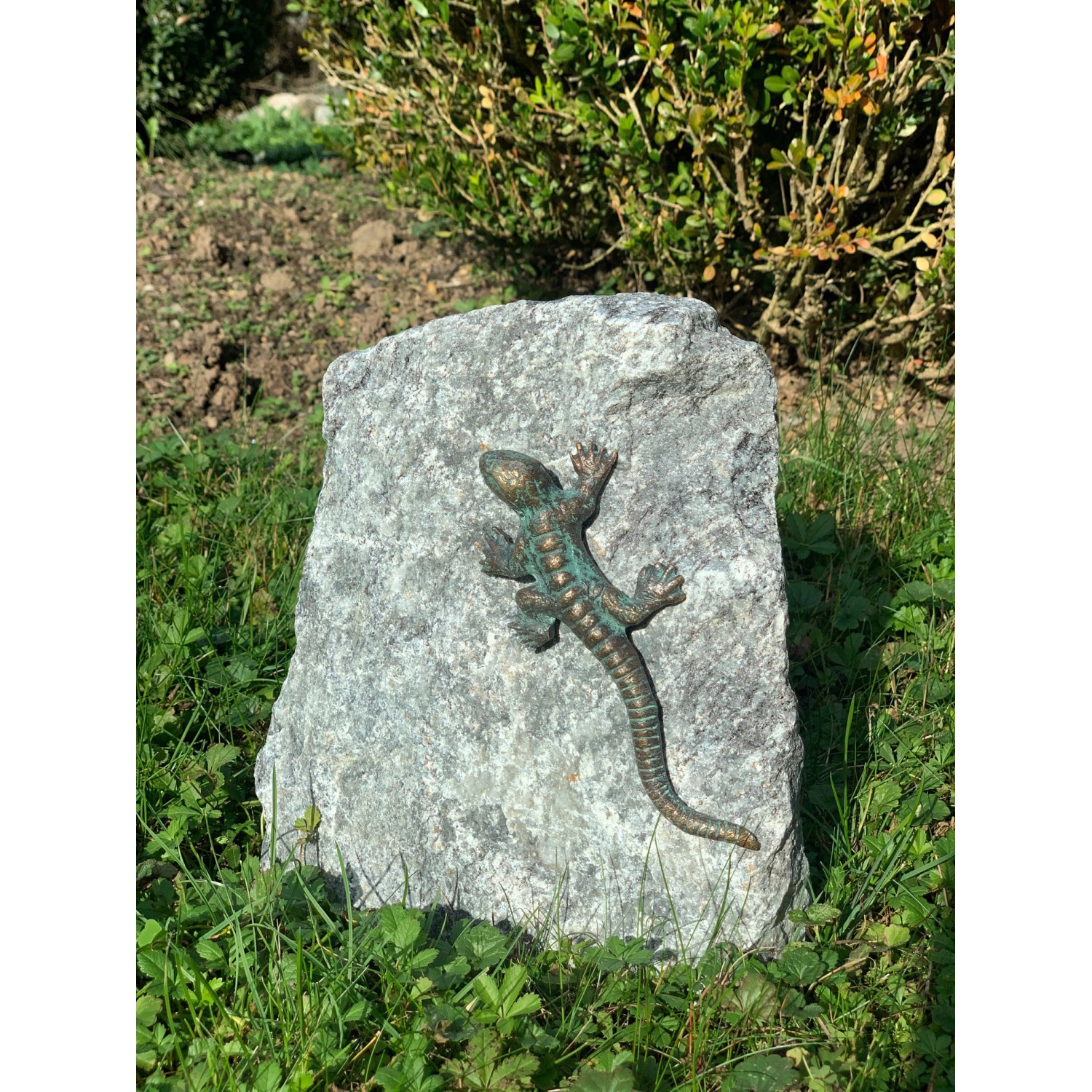 Bild von Rottenecker Bronze-Skulptur Eidechse auf Granit