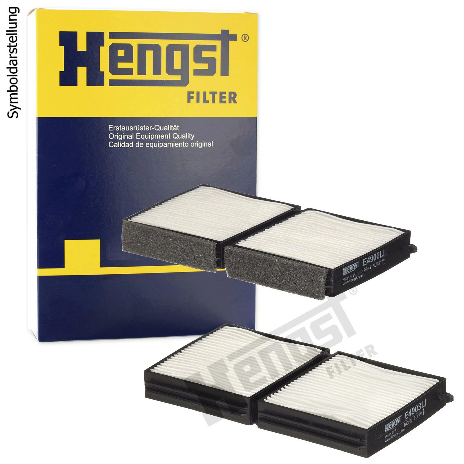 Bild von HENGST FILTER E1938LI-2 Innenraumfilter Filter, Innenraumluft, Pollenfilter, Mikrofilter Pollenfilter 215 120 22 MAZDA: 626 V Hatchback, Premacy