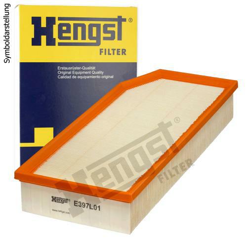 Bild von HENGST FILTER E397L01 Luftfilter Motorluftfilter, Filter für Luft 57 156 378 Filtereinsatz MERCEDES-BENZ: G-Class Off-Road, C-Class T-modell, ML-Class