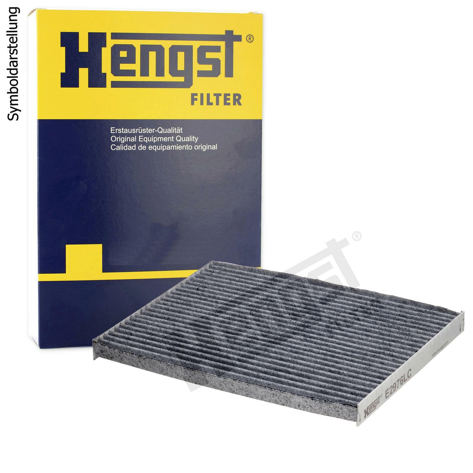 Bild von HENGST FILTER E2976LC Innenraumfilter Filter, Innenraumluft, Pollenfilter, Mikrofilter Aktivkohlefilter 265 192 20 NISSAN: Qashqai / Qashqai+2 I