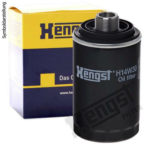 Bild von HENGST FILTER H14W30 Ölfilter Motorölfilter, Filter für Öl M27x1,5 Anschraubfilter SKODA: Octavia 2 Combi, Yeti, Superb II Hatchback