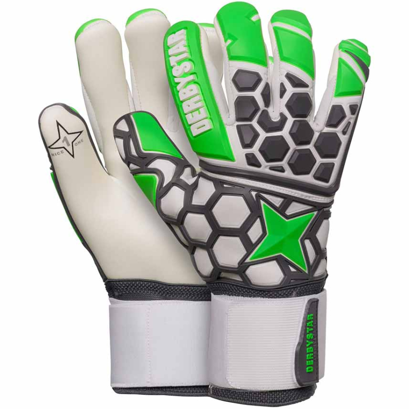 Bild von DERBYSTAR APS Hexagrip Pro II Torwarthandschuhe inkl. Tasche grün/grau/weiß 8