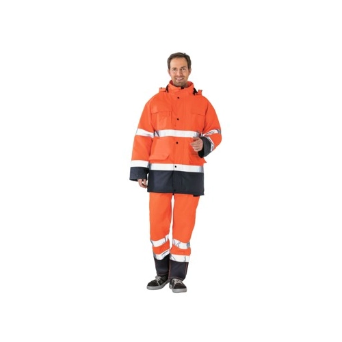 Bild von Planam Parka 2056 in Warnorange und Marineblau