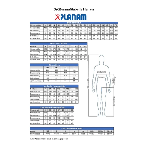Bild von Planam Herren Canvas 320 Weste in braun/schwarz, Größe 3XL