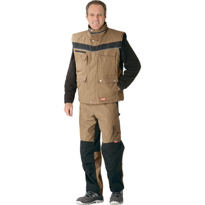 Bild von PLANAM® unisex Winterweste PLALINE sand, schwarz Größe S