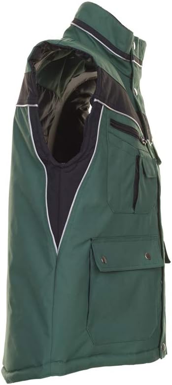 Bild von Größe 4XL Herren Planam Plaline Winter Winterweste grün schwarz Modell 2585
