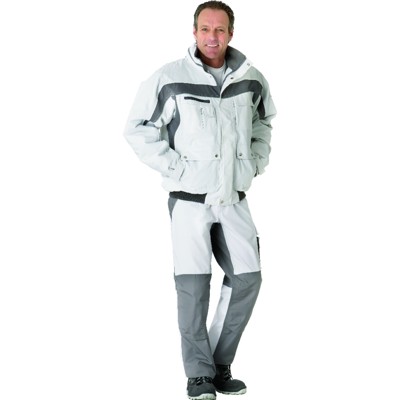 Bild von PLANAM® unisex Arbeitsjacke PLALINE weiß, zink Größe XL