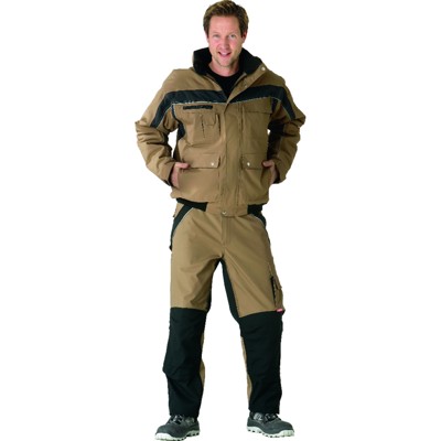 Bild von PLANAM® unisex Arbeitsjacke PLALINE sand, schwarz Größe M
