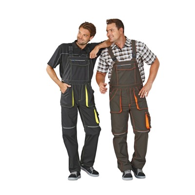 Bild von Planam - Latzhose oliv/orange, Größe 110