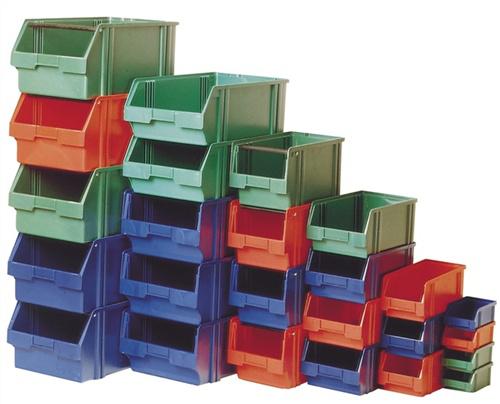Bild von LA KA PE Kleinteilemagazin, Sichtlagerkasten LK 1 grün 500/450 x 300 x 180 mm