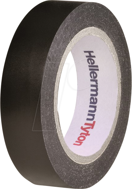 Bild von Hellermann Tyton HTAPE-FLEX15-15x10 - Schwarz - Bündelung - Befestigung - Handwerk - Kennzeichnung - Reparatur - Verstärkung - PVC - Lösungsmittelbeständig - RoHS - 90 °C (710-00104)