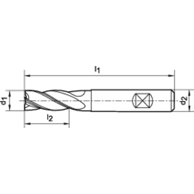 Bild von GÜHRING® - Ratiofräser lang DIN 6527 VHM Typ ALU Schaft HB Z4 5mm