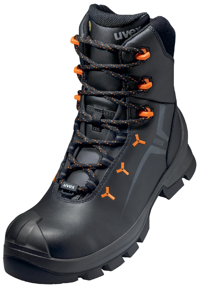 Bild von 2 MACSOLE® Stiefel S3 65303 schwarz/orange, Weite 12, Größe 49