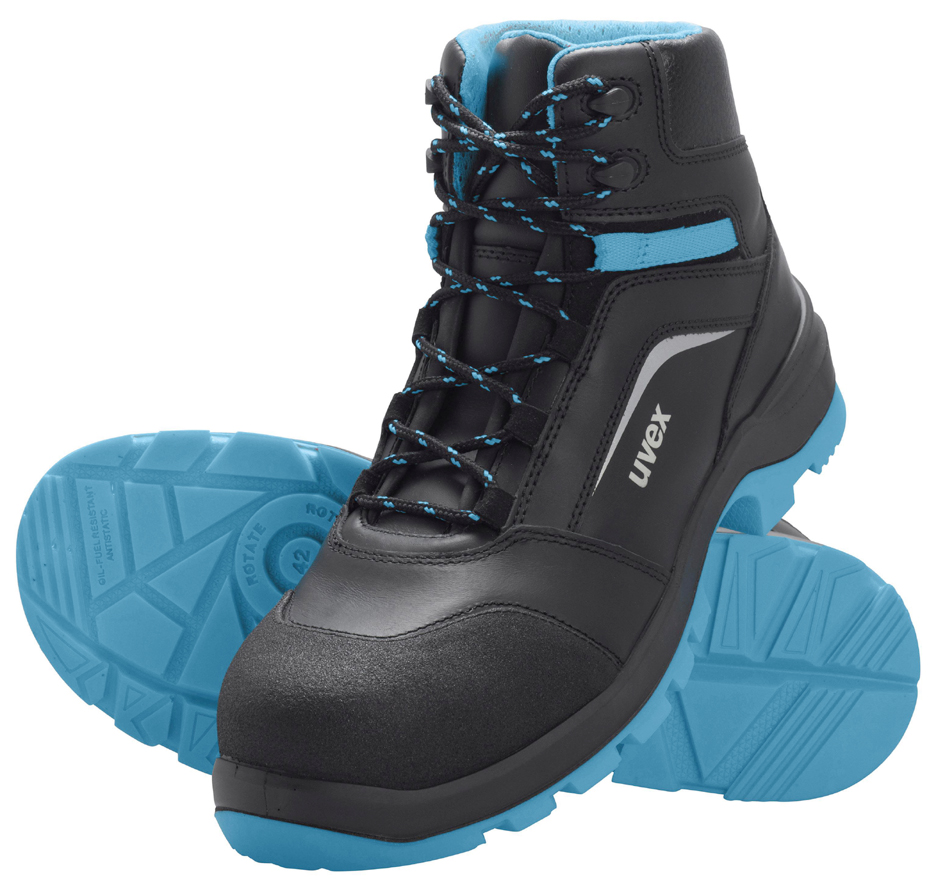 Bild von Uvex 2 xenova® 9556240 ESD Sicherheitsstiefel S3 Schuhgröße (EU): 40 Schwarz, Blau 1 Paar