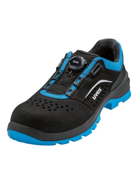 Bild von Uvex 2 xenova Halbschuh mit BOA Fit System, Sicherheitsschuhe S1 P SRC, Arbeitsschuhe für Damen & Herren, Schwarz/Blau, Größe 47