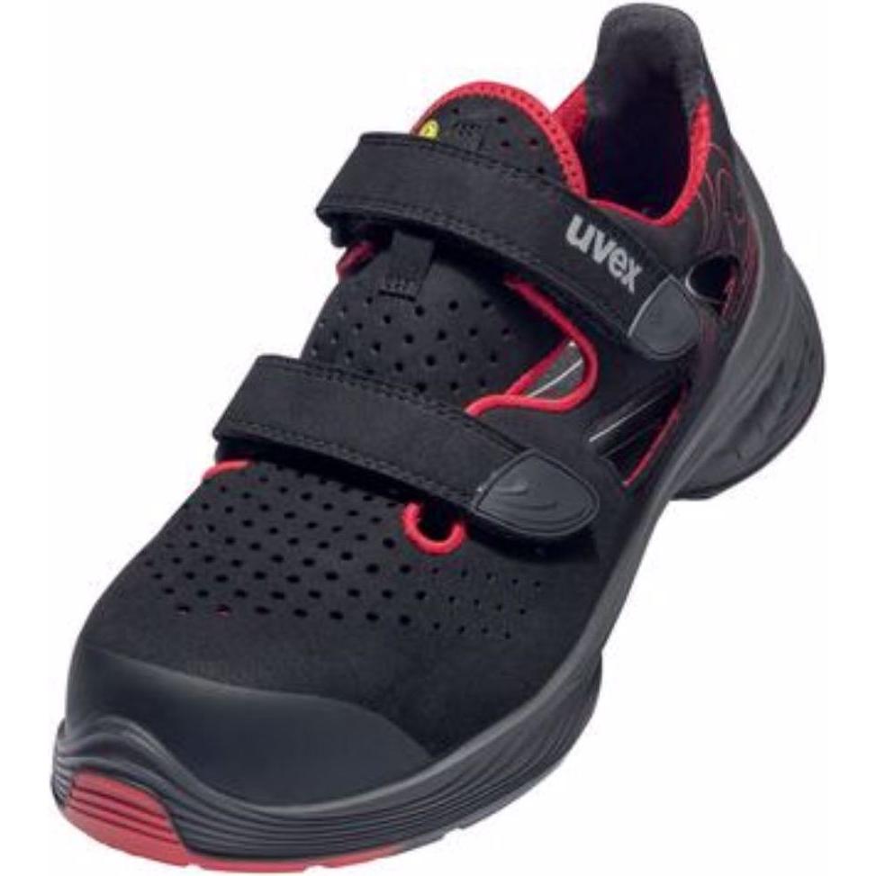 Bild von Uvex 1 G2 6836244 ESD Sicherheitssandale S1P Schuhgröße (EU): 44 Rot-Schwarz 1 Paar