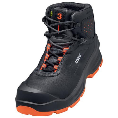 Bild von Uvex Safety, Sicherheitsschuhe, 6873149 Sicherheitsstiefel S3 Schuhgrösse (EU): 49 Schwarz, Orange 1 Paar (S3, 49)