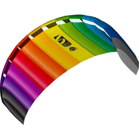 Bild von HQ Lenkmatte Lenkdrachen Symphony Beach III 2.2 Rainbow, Zweileiner Matte, Drachen für Kinder und Erwachsene, 73x220cm, inkl. 100kp Dyneema Schnüre, 2x25m auf Winder mit Schlaufen, Drachen ab 14 Jahre