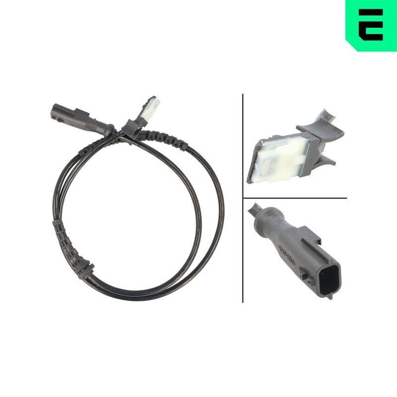 Bild von OPTIMAL 06-S543 ABS Sensor Drehzahlsensor, Raddrehzahl Sensor, Drehzahlgeber Hinterachse links, Hinterachse rechts aktiver Sensor 800