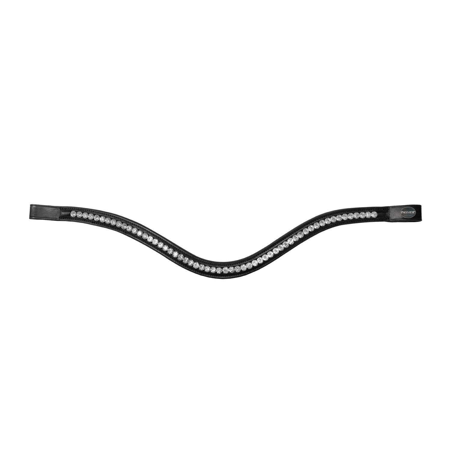 Bild von Passier Geschwungener Stirnriemen mit großen Strasssteinen