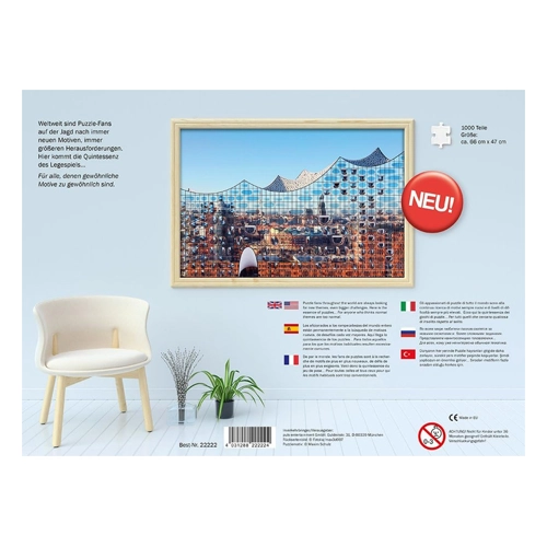Bild von Puls Entertainment Hamburg im Spiegel der Elbphilharmonie 1000 Teile Puzzle Puls-Entertainment-Puzzle-22222