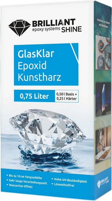 Bild von BrilliantShine Bastelnaturmaterial Brilliant Shine Epoxid Kunstharz Glasklar