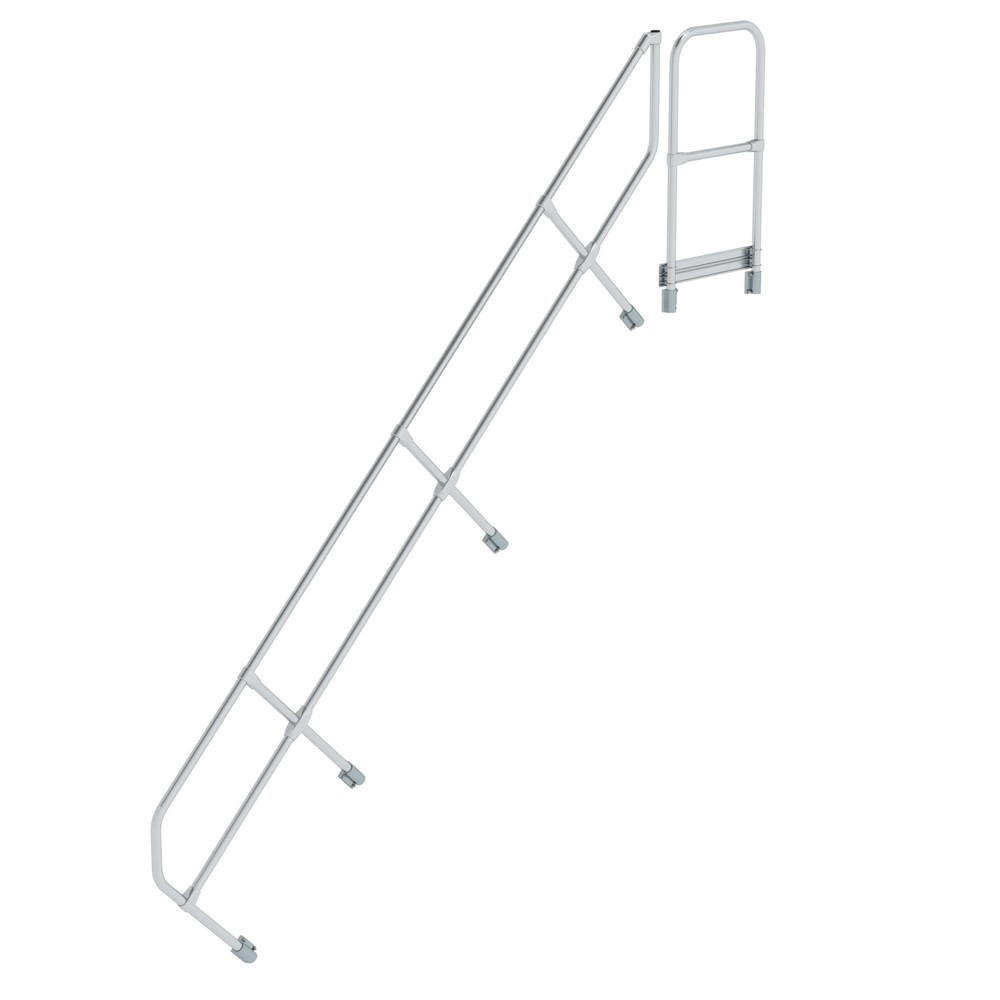 Bild von Günzburger Steigtechnik Treppe mit Plattform 45° zweiter Handlauf 12 Stufen Neigung 45°