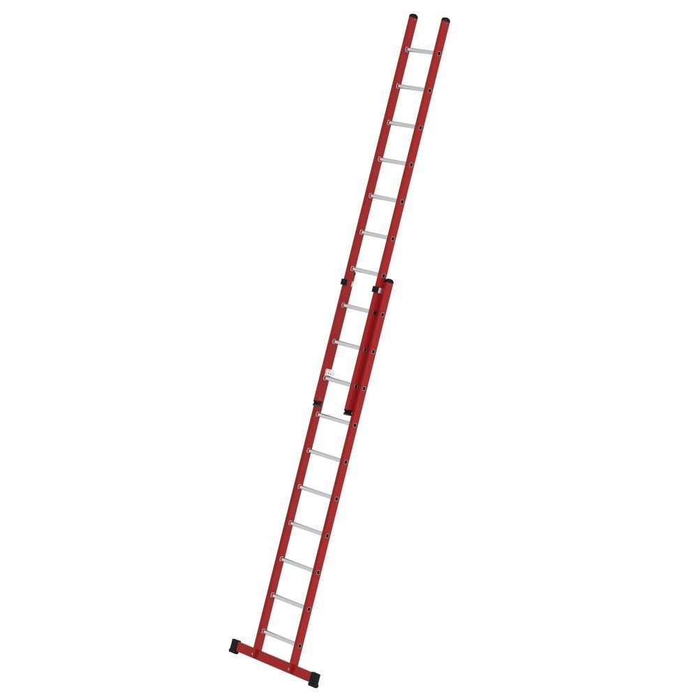 Bild von Günzburger Steigtechnik Sprossen-Schiebeleiter 2-teilig GFK/Alu mit Standard-Traverse 2x10 Sprossen