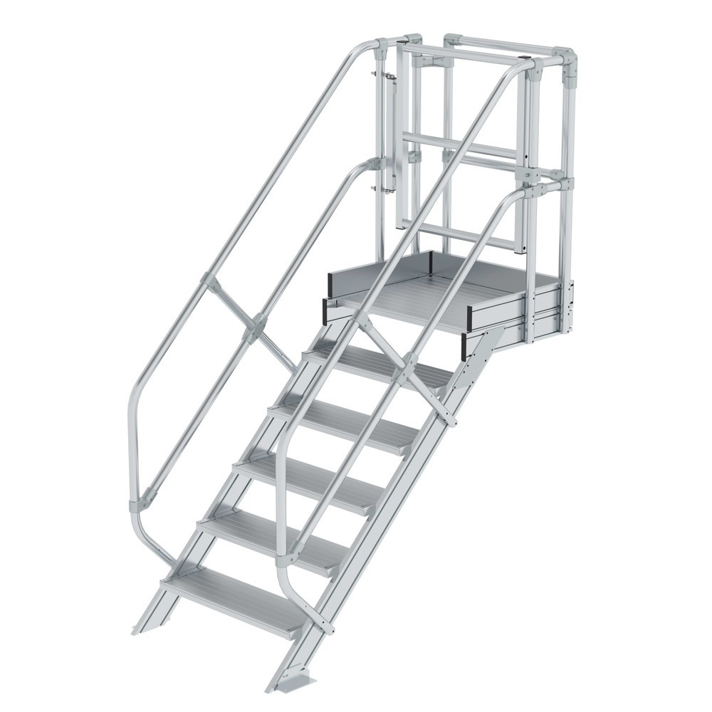 Bild von Günzburger Steigtechnik Treppen-Modul Aluminium geriffelt 6 Stufen