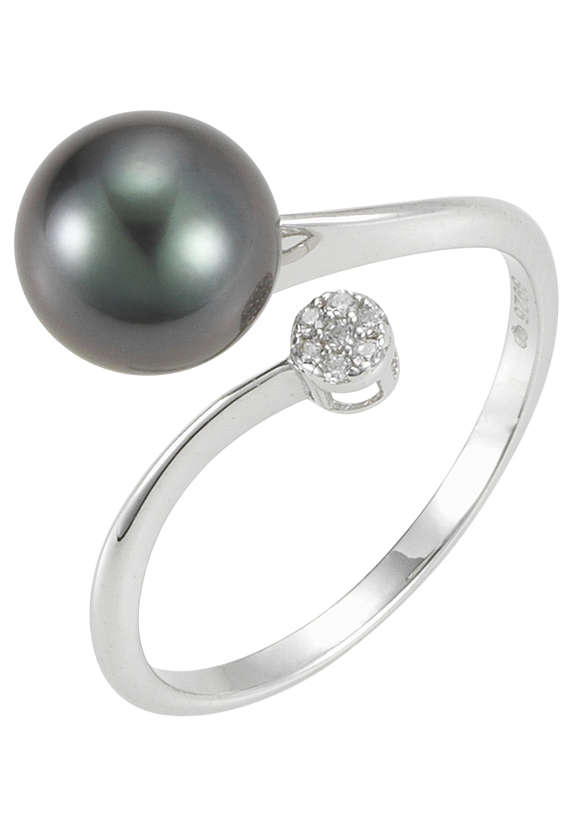 Bild von Adriana Perlenring »San Remo, S32-S, S32-W«, Made in Germany - mit Zirkonia - mit Süßwasser- oder Tahitizuchtperle