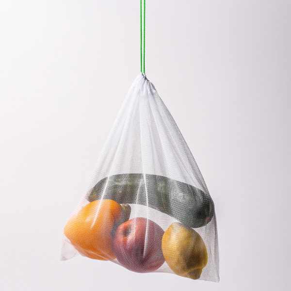 Bild von Obst- und Gemüsenetz - Polyester - L: 35cm - B: 25cm - grüner Korde...