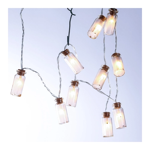 Bild von MARELIDA LED-Lichterkette Mini Glasflaschen zum Befüllen