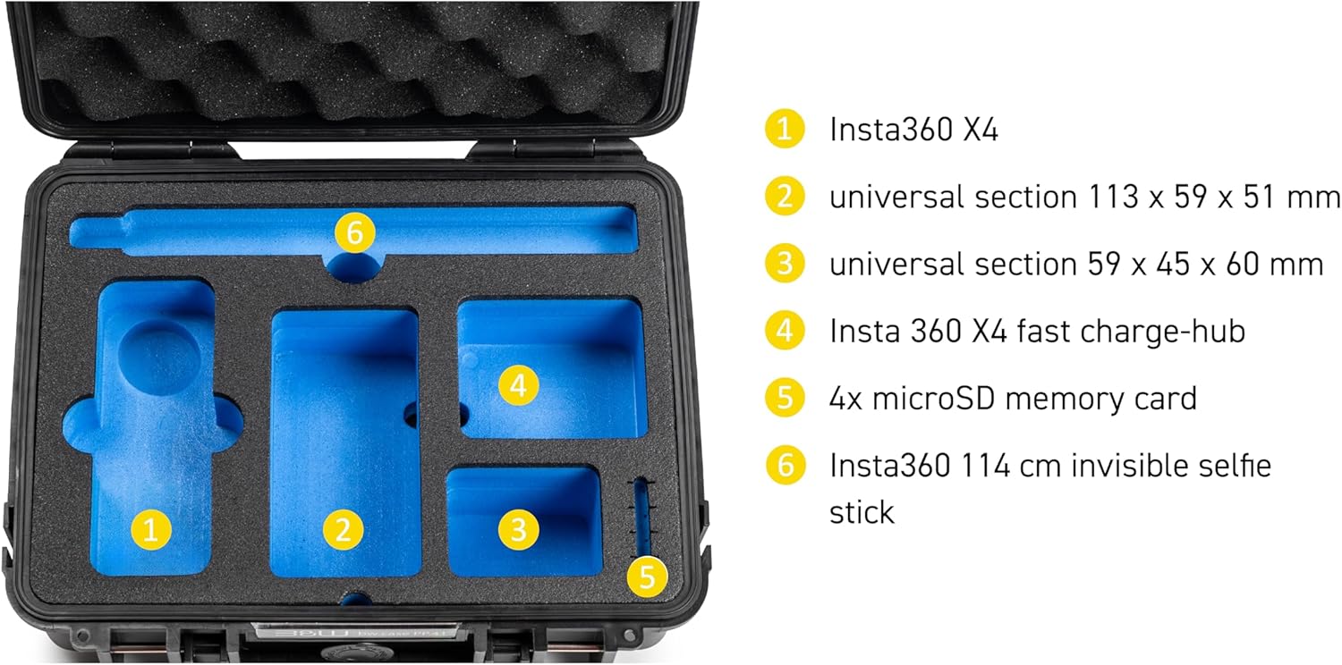 Bild von B&W International B&W Transportkoffer Outdoor für Insta360 X4 - Type 1000 Bronze grün - wasserdicht nach IP67 Zertifizierung, staubsicher, bruchsicher und unverwüstlich